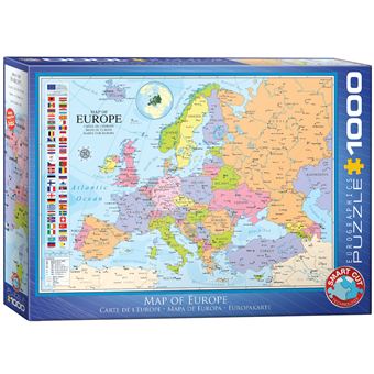 Puzzle Eurographics Mapa da Europa - Map of Europe | 1000 Peças - 1