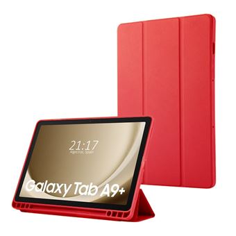 Capa TUMUNDOSMARTPHONE flip inteligente para Samsung Galaxy Tab A9+ Plus | Vermelho - 1
