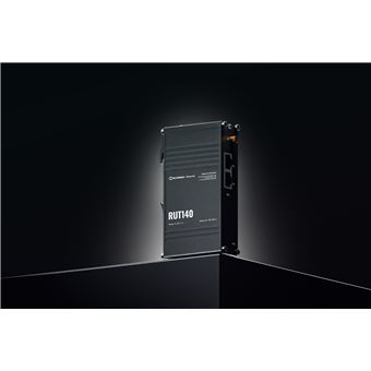 Router com Fio Teltonika Roteador industrial RUT140 2x RJ45 100Mb/s, IP30 | Preto - 1