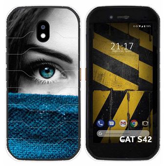 Capa Tumundosmartphone de silicone para Cat S42 / S42 H+ desenho de olho de desenho animado - 1