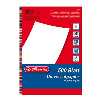 Papel para impressão herlitz 5033402 a4 (210x297 mm) 500 folhas branco - 1