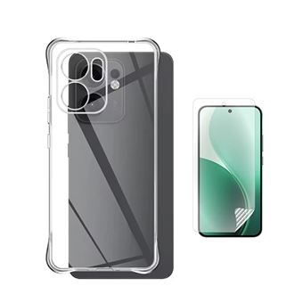 Kit Capa Traseira Super Proteção + Película de Hydrogel Frente Transparente GIFT4ME para Oppo Reno14 F | Transparente - 1