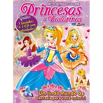 Princesas E Bailarinas - Revista Para Colorir - 1