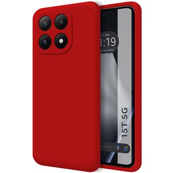 Capa Tumundosmartphone de silicone líquido ultramacio para Xiaomi 15T 5G | vermelha - 1