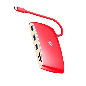 Adaptador 9 em 1 aigo H9S | Type-C a 3USB3.0 HDMI SD/TF PD VGA 1000mbps para HUAWEI Mate40/P50 Samsung S20 - 1