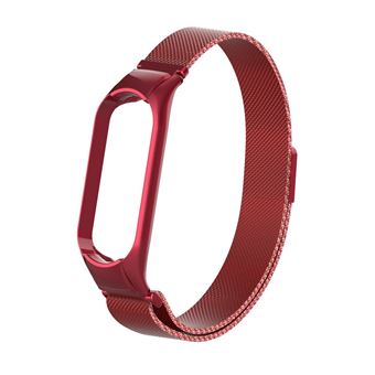 Bracelete de Aço Inoxidável HSMY para Xiaomi Mi Band 4/ 3 - Vermelho - 1