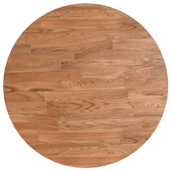 Tampo de mesa vidaXL | redondo Ø40x1,5 cm | carvalho tratado castanho-claro - 1