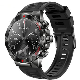 Smartwatch CHRONUS Militar | 1,43" AMOLED | FC | Oxigênio | Sono | IP68 | Preto2 - 1