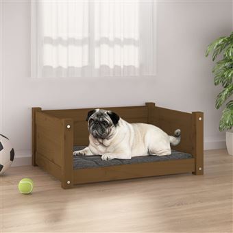 Cama para Cães vidaXL 65,5x50,5x28 cm madeira pinho maciça castanho mel - 1
