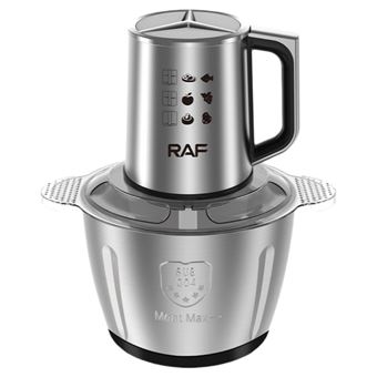 Moedor de Carne Elétrico 3L RAF R7701 | Multifuncional | Prateado - 1