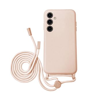 Capa MisterCapas para Samsung Galaxy A35 5G Silicone com Cordão | Rosa - 1