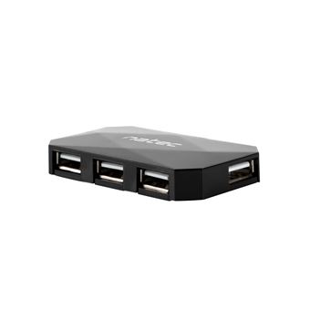 Hub de interface natec genesis nhu-0647 usb 2.0 480 mbit/s preto - 1