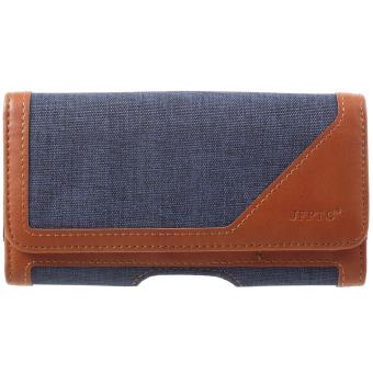 Capa Magunivers em PU Clipe de Cinto de Cintura universal bolsa estojo azul com ranhuras para Apple iPhone 6 Plus,Idol 4s,Axon Elite,X venture,OPPO R11,ZenFone 4 Pro ZS551KL,One X9,m3x,6 (2017),V5,m5 Note,Blade A610 Plus,Smart platinum 7,Xplay6,U20,Desire - 1