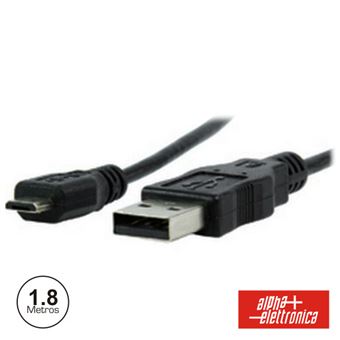 Cabo Usb-A 2.0 Macho / Micro Usb-B Macho Alpha-Elettronica 1.8M - 1