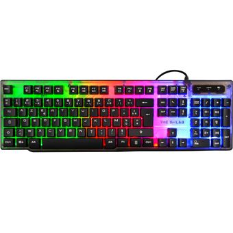 Teclado Gaming com Fios The G-Lab Keyz Neon | Idioma: Espanhol | Preto - 1