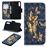 Capa PU Magunivers suporte para impressão de padrões borboleta de dourado para Samsung Galaxy A50_0