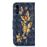 Capa PU Magunivers suporte para impressão de padrões borboleta de dourado para Samsung Galaxy A50_2