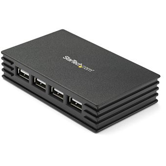 Hub de interface StarTech.com 4 Port USB 2.0 Hub 480 Mbit/s Preto