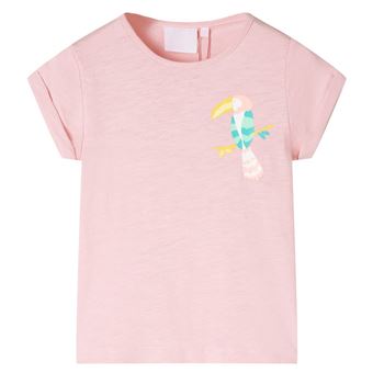 T-shirt para criança vidaXL | rosa-claro 104 | 3 a 4 anos - 1