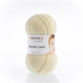 Fio de Lã Rosarios 4 Merino Land | 50G - Amarelo Bebe 4 - 1