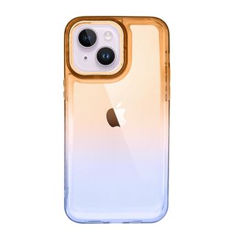Capa MisterCapas para iPhone 14 Space Degradê | Laranja e Azul - 1