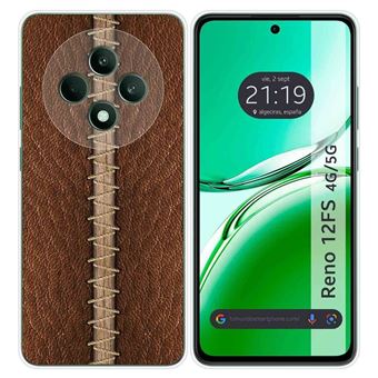 Capa de Silicone TUMUNDOSMARTPHONE para Oppo Reno 12FS 4G / 12 FS 5G | desenhos Couro 01 - 1