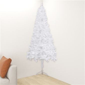 Árvore de Natal artificial de canto vidaXL | 240 cm | PVC | branco - 1