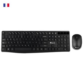 Teclado Wireless + Rato NGS Allure Kit, AZERTY, FR | Idioma: Francês | Preto - 1