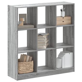 Estante vidaXL | 102x32x108 cm | derivados de madeira cinzento sonoma - 1