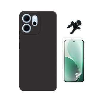 Kit Película Hydrogel Frente + Capa Silicone Líquido + Suporte Reforçado PHONECARE para Oppo Reno14 F 5G | Preto - 1