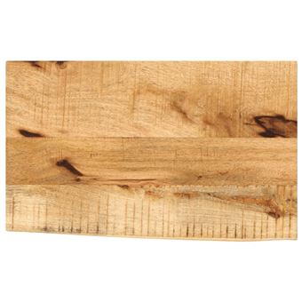 Tampo de mesa vidaXL | borda viva | 40x30x3,8 cm | mangueira áspera maciça - 1