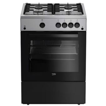 Fogão Beko FBG62031XCS | 60 cm | 4 Zonas | A | Preto - 1