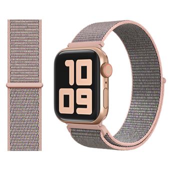 Bracelete de Nylon HSMY Simples para Apple Watch Series 6/ SE/ 5/ 4 | 44 mm - Rosa Claro - 1