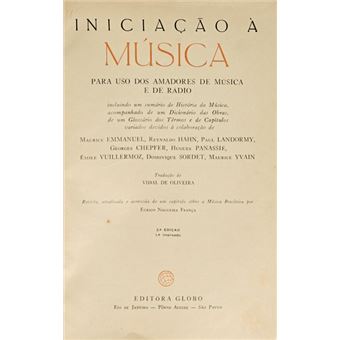 Iniciação à música para uso dos amadores de música e de rádio. - 1