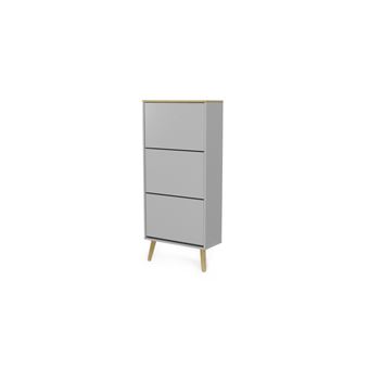 Sapateira FT FEEL THE... 3 portas cinza em madeira e mdf - 1