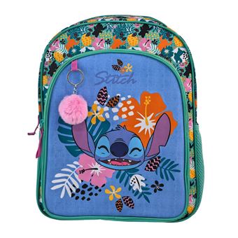 Mochila Primária DAM Stitch Tropical | Adaptável a carrinho | Verde - 1