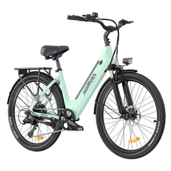 Bicicleta Elétrica HillMiles MileCity | 250W | 26" | 36V 13Ah 468Wh | Sensor de binário | Verde - 1