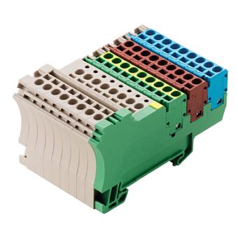 Blocos de Terminais de Duplo Nível Weidmüller ZIA 1.5/4L-PE/8/KB | Bege - 1