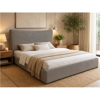 Cama de Casal Ideia Home Design Dance | Estrado Elevatório | 200×160 cm | Cinza - 1
