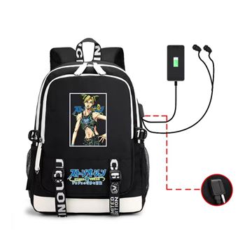 Mochila Escolar Infantil DreamWorks | JoJo's Bizarre Adventure | 31 x 15 x 45 cm | Preto 1582 - 1