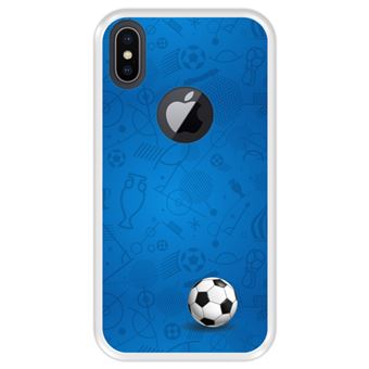 Capa Tpu Hapdey para Iphone X - Xs | Design Padrão de Esportes com Bola de Futebol - Transparente