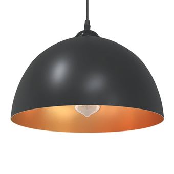 Candeeiros suspensos vidaXL | 2 Peças | altura ajustável E27 preto Ø 30 cm - 1