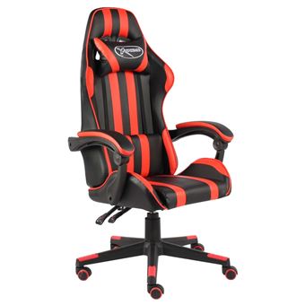 Cadeira Gaming vidaXL couro artificial preto e vermelho - 1