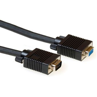 Cabo Vga ACT VGA extension cable male-female black 7 m | Preto - 1