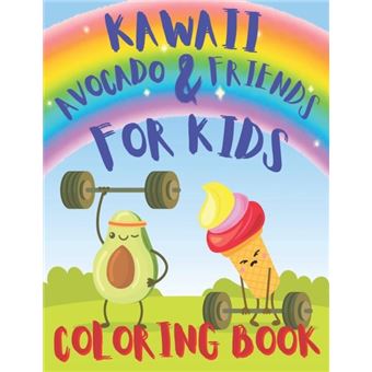 Kawaii Avocado  Friends Coloring Book For Kids - 1