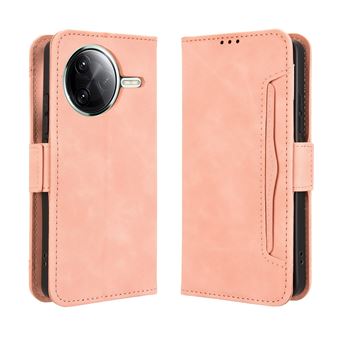 Capa FOXDOCK Protetora para Xiaomi Poco F7 Ultra 5G | Suporte e Flip de couro PU | À Prova de Choque | Rosa - 1