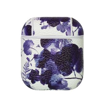 Capa protetora Antichoque WISETONY para Apple AirPods 1 / 2 Branco e Violeta - 1