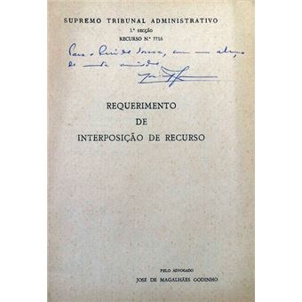 Requerimento de interposição de recurso. - 1