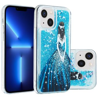 Capa e Tpu magunivers à Prova de Choque | Padrão de Areia Movediça com Brilho Menina para Iphone 13 6.1'' - 1