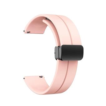 Bracelete de Silicone CapaSmart com Fecho Magnética para Garmin Forerunner 970 | Rosa - 1